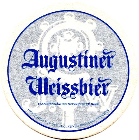 mnchen m-by august rund 2a (215-augustiner weissbier-blausilber)
